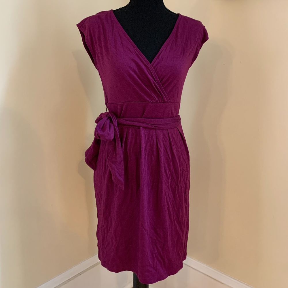 Loft Magenta Wrap Dress